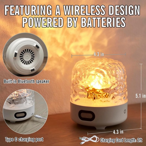 Northern Lights Projector Color Changing Bluetooth Speakers - Picture 6 of 17